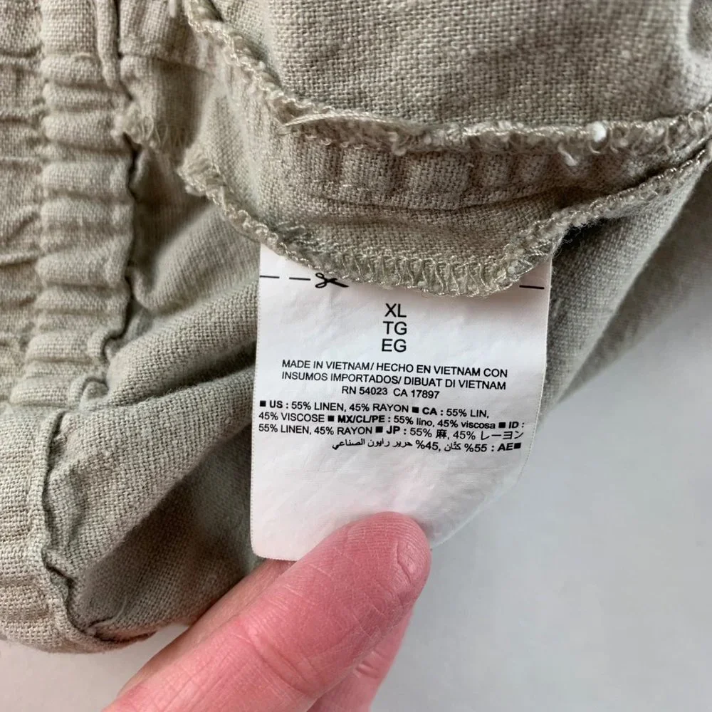Old Navy Natural Linen Blend Pull On Skirt XL_3